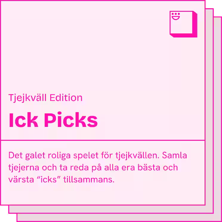 Ick Picks - Tjejkväll Edition spelkort