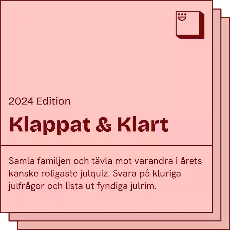 Klappat & Klart - Julquiz 2025 - spelöversikt