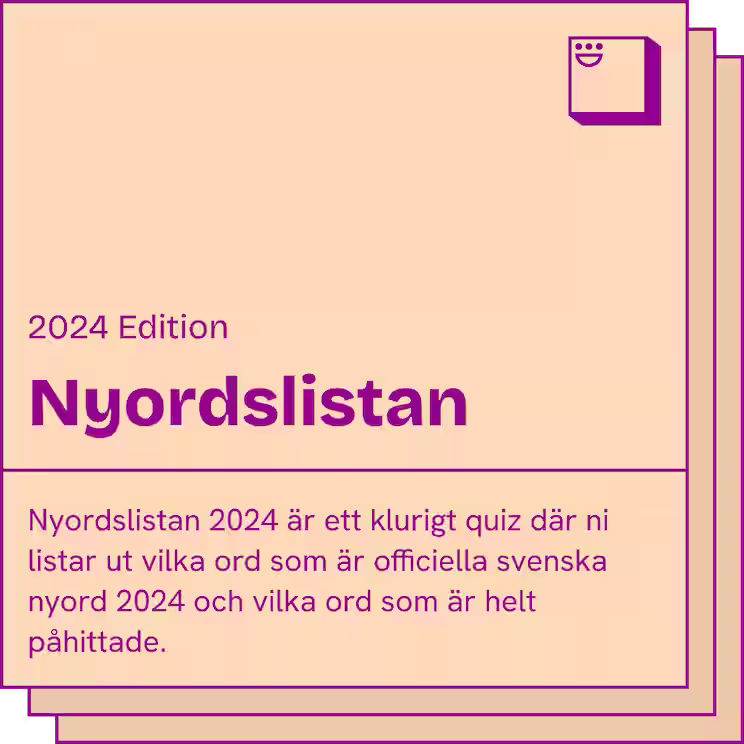 Nyordslistan 2024 - spelöversikt