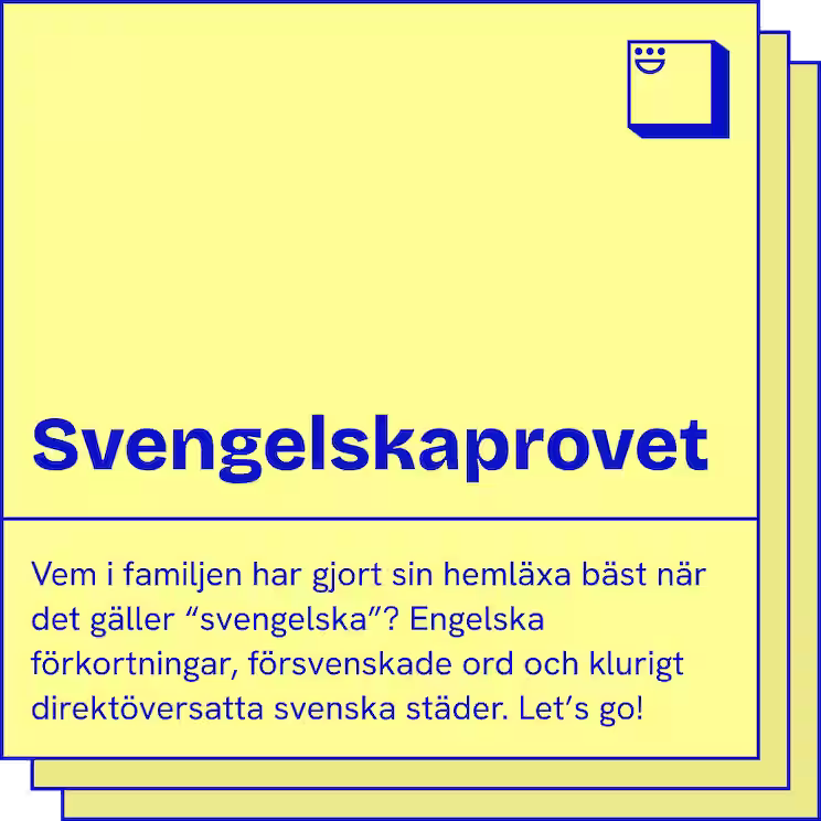 Svengelskaprovet spelkort